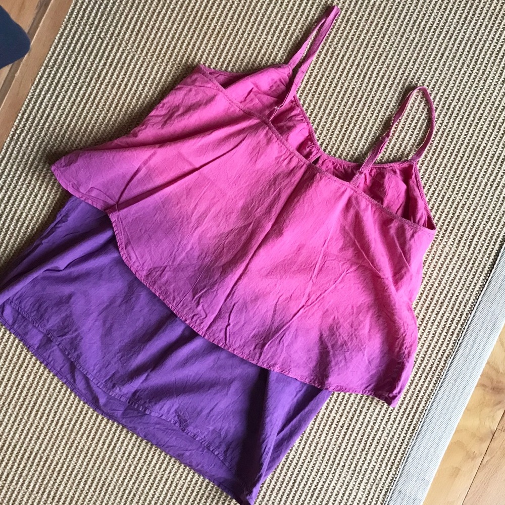 SOLD 🖤 RIP CURL 〰️ COTTON TIE DYE OMBRÉ TOP - Picture 4 of 8